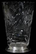 HAWKES CRYSTAL  STERLING VASE EARLY 20TH C