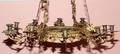 FRENCH BRASS TEN LIGHT CHANDELIER DIA 26