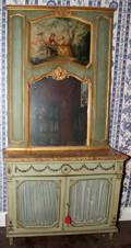 LOUIS XVI STYLE CABINET WITH MARBLE TOP H 42
