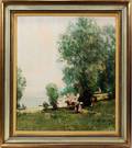WILHELM THELEN OILCANVAS 31 X 27 GARDEN