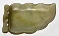 CHINESE JADEITE LEAFFORM DISH L 6 12