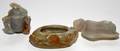 CHINESE JADE BRUSH WASHES  COVERED CUP 3 PCS