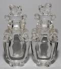 CHINESE ROCK CRYSTAL COVERED URNS PAIR H 6