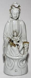 CHINESE BLANC DE CHINE PORCELAIN OF GUANYIN