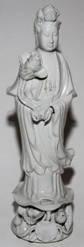 CHINESE BLANC DE CHINE PORCELAIN OF GUANYIN