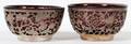 012165 CHINESE SILVER  AMETHYST COLOR PEKING BOWLS