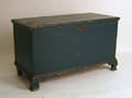 Blue painted blanket chest