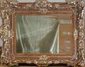 010109 GILT FRAMED BEVELED MIRROR MODERN 52 X 40
