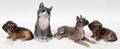 121261 ROYAL COPENHAGEN PORCELAIN DOG  CAT FIGURES