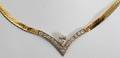 030155 14 KT YELLOW GOLD  DIAMOND NECKLACE L 16