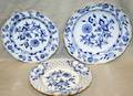030142 MEISSEN BLUE ONION PORCELAIN PLATES 19 PCS
