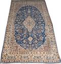 022153 NAIN PERSIAN SILK AND WOOL ORIENTAL RUG 38 X