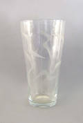 Kosta etched glass vase