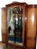 012190 FRENCH MAHOGANY ARMOIRE C 1930 H 96 W 80