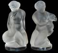 012163 LALIQUE CRYSTAL FIGURES TWO H 5