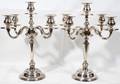 011285 SILVERPLATE CANDELABRA C 1920 PAIR H 14