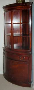 MAHOGANY CORNER CABINET CIRCA 1940 H 71 W 44