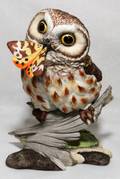BOEHM BISQUE FIGURE SAWWHET OWL H 6 14