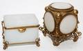 FRENCH OPALINE BOXES LATE 19TH CENTURY TWO