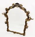19th C Italian Carved Gilt and Ebonized Mirror