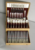 Manchester Silver Co sterling flatware service in the Valenciennes pattern