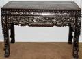 CHINESE TEAKWOOD ALTAR TABLE WINLAY 19TH C
