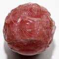 CHINESE ROSE QUARTZ BUDDHA SPHERE 19TH C