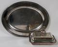 011281 ENGLISH SHEFFIELD PLATE TRAY  ENTRE SERVER