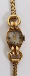 121295 MOVADO 14KT YELLOW GOLD LADYS WRISTWATCH L 6