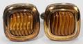 031299 DAVID YURMAN STERLING  TIGER EYE CUFF LINKS