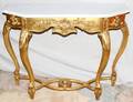 030187 FRENCH STYLE GILT  CARVED WOOD CONSOLE
