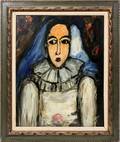 012220 SIGNED ROUAULT OIL ON MASONITE 28 X 22