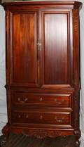 011319 MAHOGANY ARMOIRE H 6 L 3