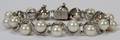 14KT WHITE GOLD DIAMOND  PEARL BRACELET L 8