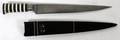 PERSIAN KARD KNIFE DAMASCUS STEEL EBONY BONE