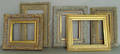 Nine carved giltwood frames in various sizes ranging from 16 12 x 12 to 20 x 20 12