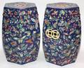 CHINESE PORCELAIN HEXAGONAL GARDEN SEATS PAIR