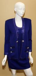 121343 ST JOHN EVENING BY MARIE GRAY ROYAL SKIRT SUIT