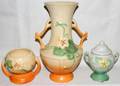 031356 WELLER PANELLA POTTERY VASES  A GINGER JAR