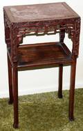 031329 CHINESE TEAKWOOD TABLE H 31 W 16 34 D 12