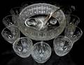 020274 BOHEMIAN CUT CRYSTAL PUNCH SET 13 PIECES