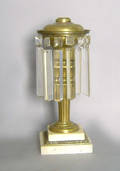 Brass fluid lamp with prisms