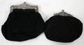 STERLING SILVER FRAME PURSES TWO BLACK CLOTH