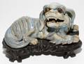 CHINESE POTTERY RECUMBENT FOO DOG H 3 34