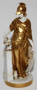 GERMAN PORCELAIN FIGURE OF MINERVA EARLY 20TH C