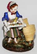 FRENCH PORCELAIN FIGURAL MATCH SAFE