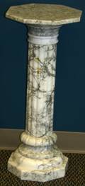 011349 ITALIAN MARBLE PEDESTAL H 27 DIA 11 12