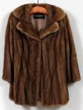 010253 34 LENGTH HAMBERG BROWN MINK COAT SIZE 810