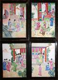 122283 CHINESE HAND PAINTED PORCELAIN PANELS