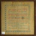 Silk on linen sampler